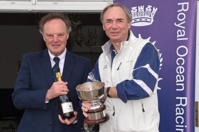 Sam Laidlaw wins the Quatrer Tonner Class presented by RORC Commodore Michael Boyd - 2016 RORC Vice Admiral’s Cup © Rick Tomlinson / RORC